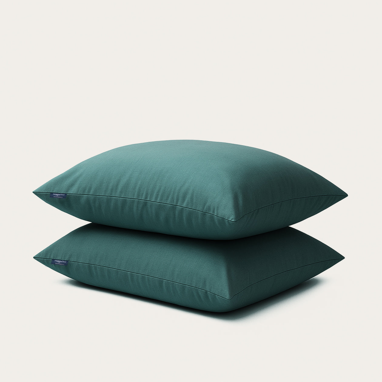 HappyBed Premium Kissenbezug | Dschungelgrün | 2er Set | Perkal Baumwolle