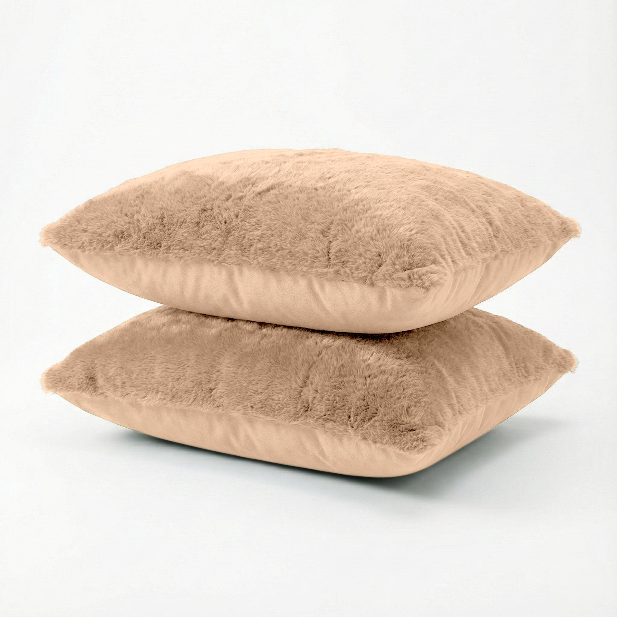 Funda de almohada HappyBed | Felpa color topo | Juego de 2 | Teddy