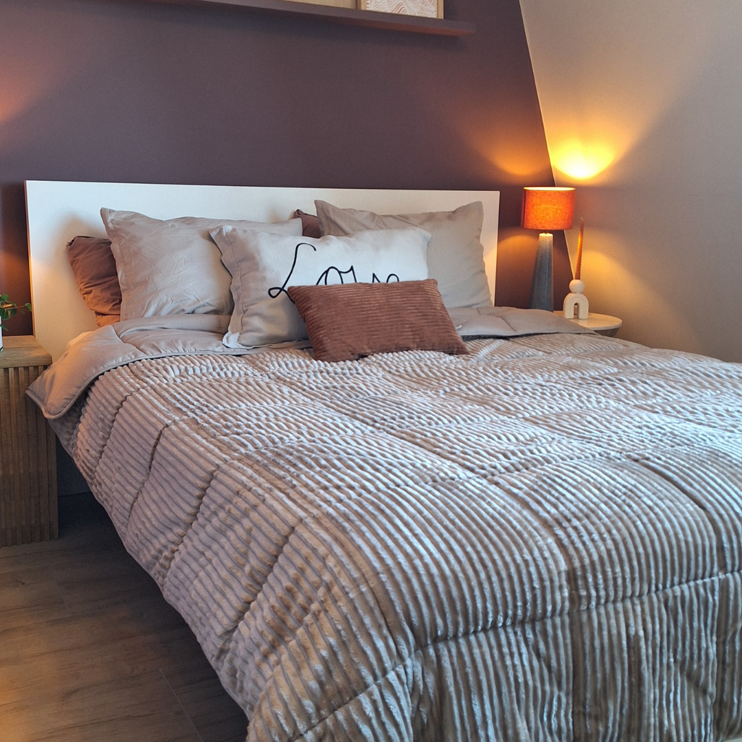 HappyBed Rib Silber Grau - Ganzjahresdecke