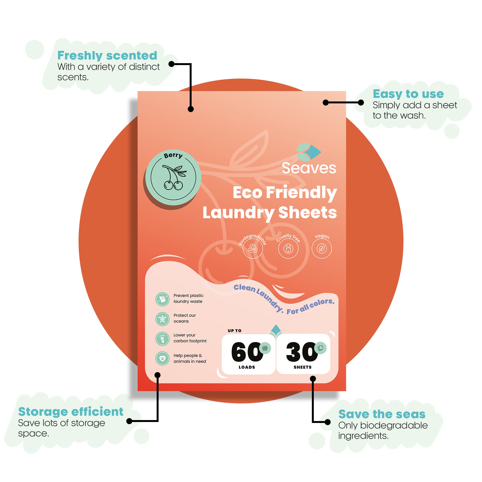 Seaves Wasstrips | Blue chimes