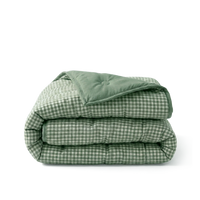 HappyBed dekbed in groene seersucker stof, wasbaar en geschikt voor alle seizoenen