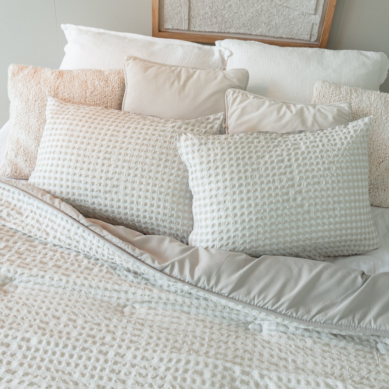 HappyBed Kussenslopen | Seersucker Greige | Set van 2