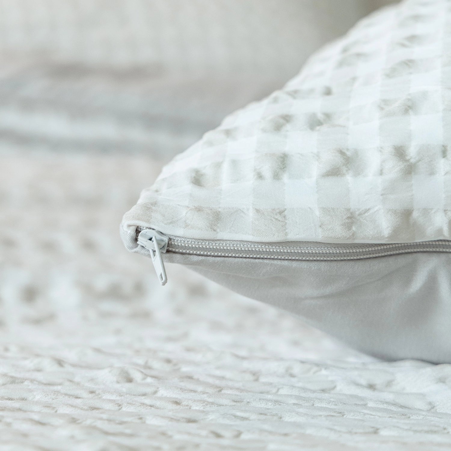 HappyBed Kussenslopen | Seersucker Greige | Set van 2