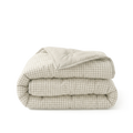 HappyBed Wasbaar All Season dekbed seersucker greige met luchtige en hypoallergene structuur