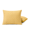 Set van 2 HappyBed Kussenslopen in seersucker okergeel katoen