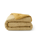 HappyBed wasbaar all season dekbed in seersucker stof en okerkleurige wafelstructuur voor frisse en hypoallergene nachten