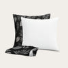 HappyBed 4-teiliges Zierkissen-Set | Kissen + Bezüge | Black Leaves | 45x45 cm