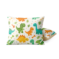 Taies d’oreiller| Enfants| Teddy sherpa| Happy Dinos