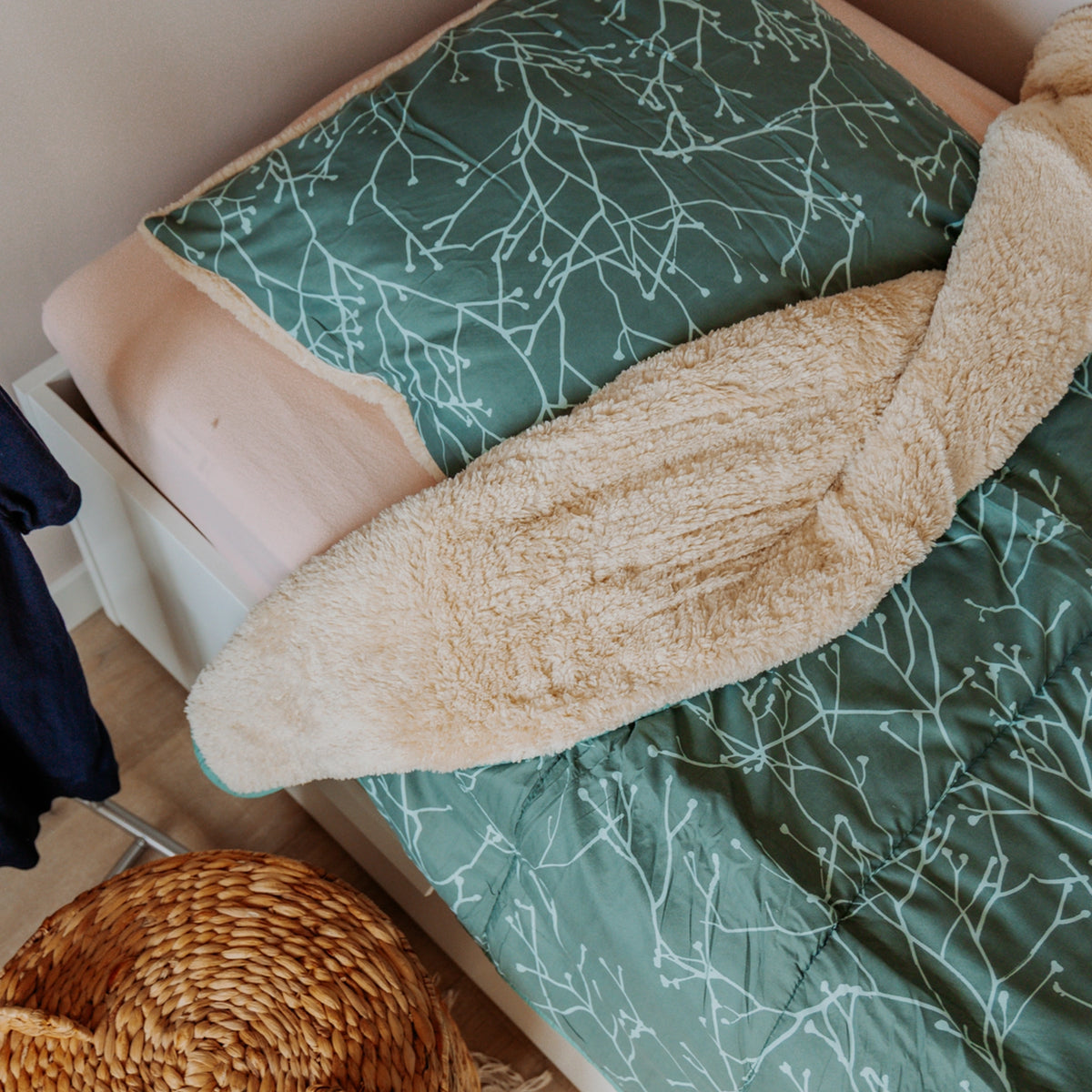 Couette 4 saisons lavable| Teddy sherpa| Grinly