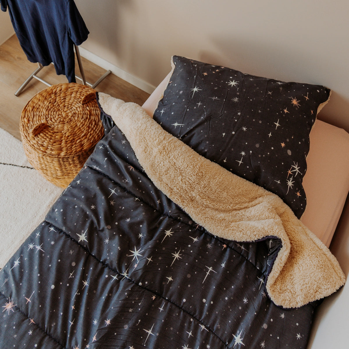 Couette 4 saisons lavable| Teddy sherpa| Nightsky
