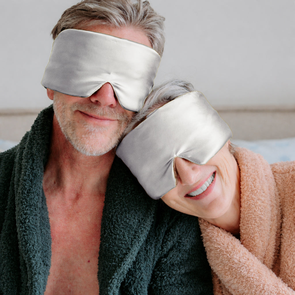 HappyBed Schlafmaske | perlgrau | Set mit 2