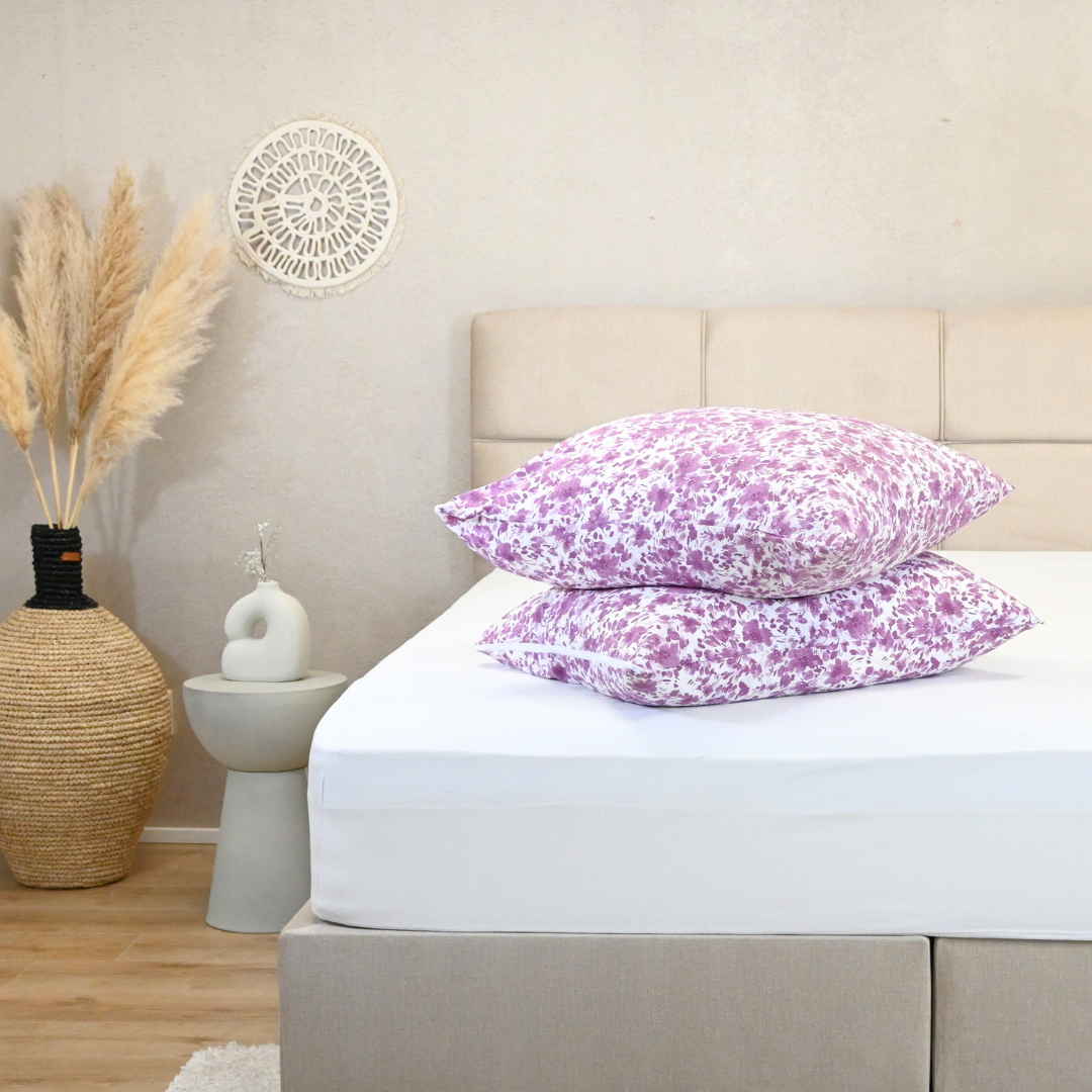 HappyBed | Spring Blossom Lot de 2 taies d'oreiller - 60x70cm - Microfibre