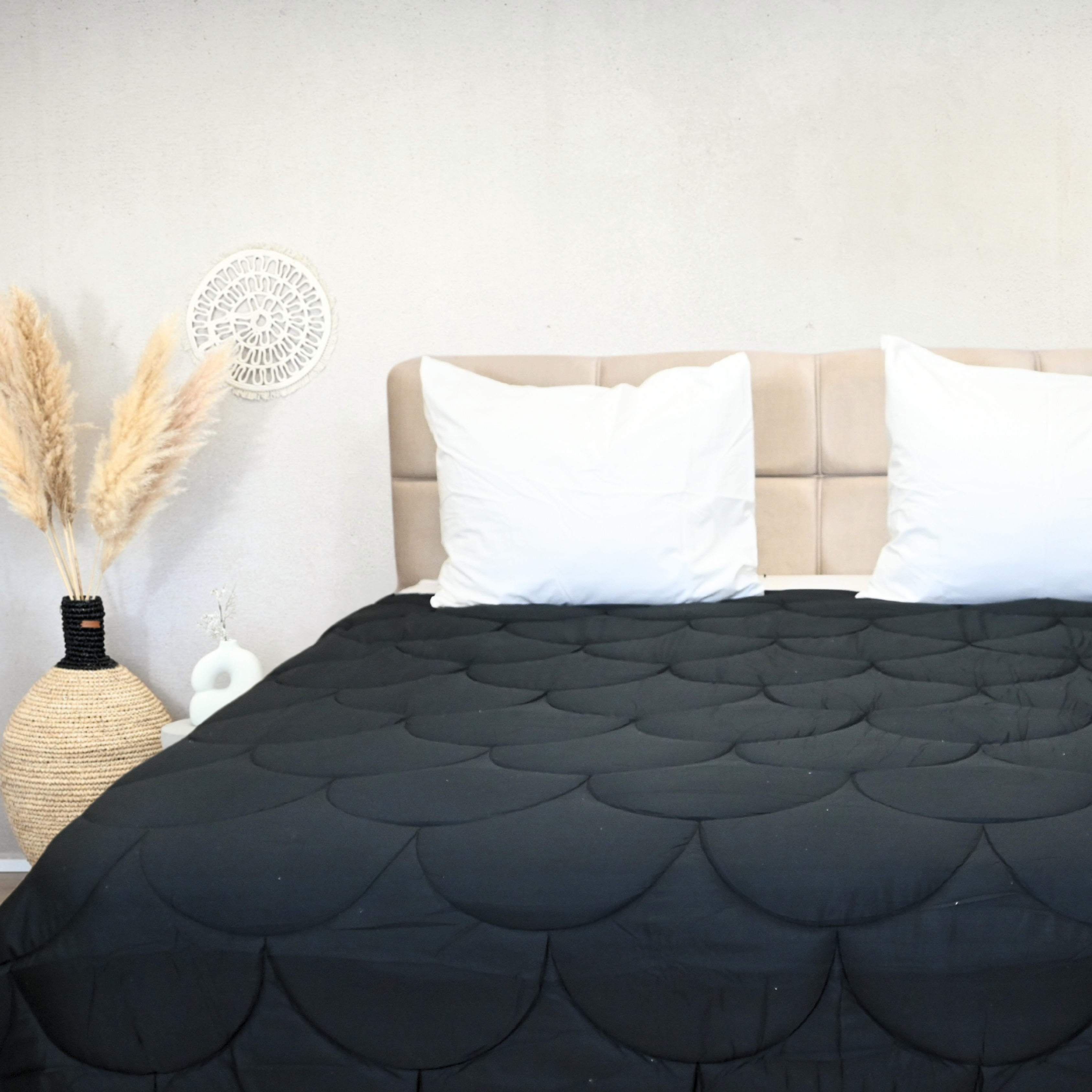 HappyBed - Teddy - Black - All-season coverless duvet