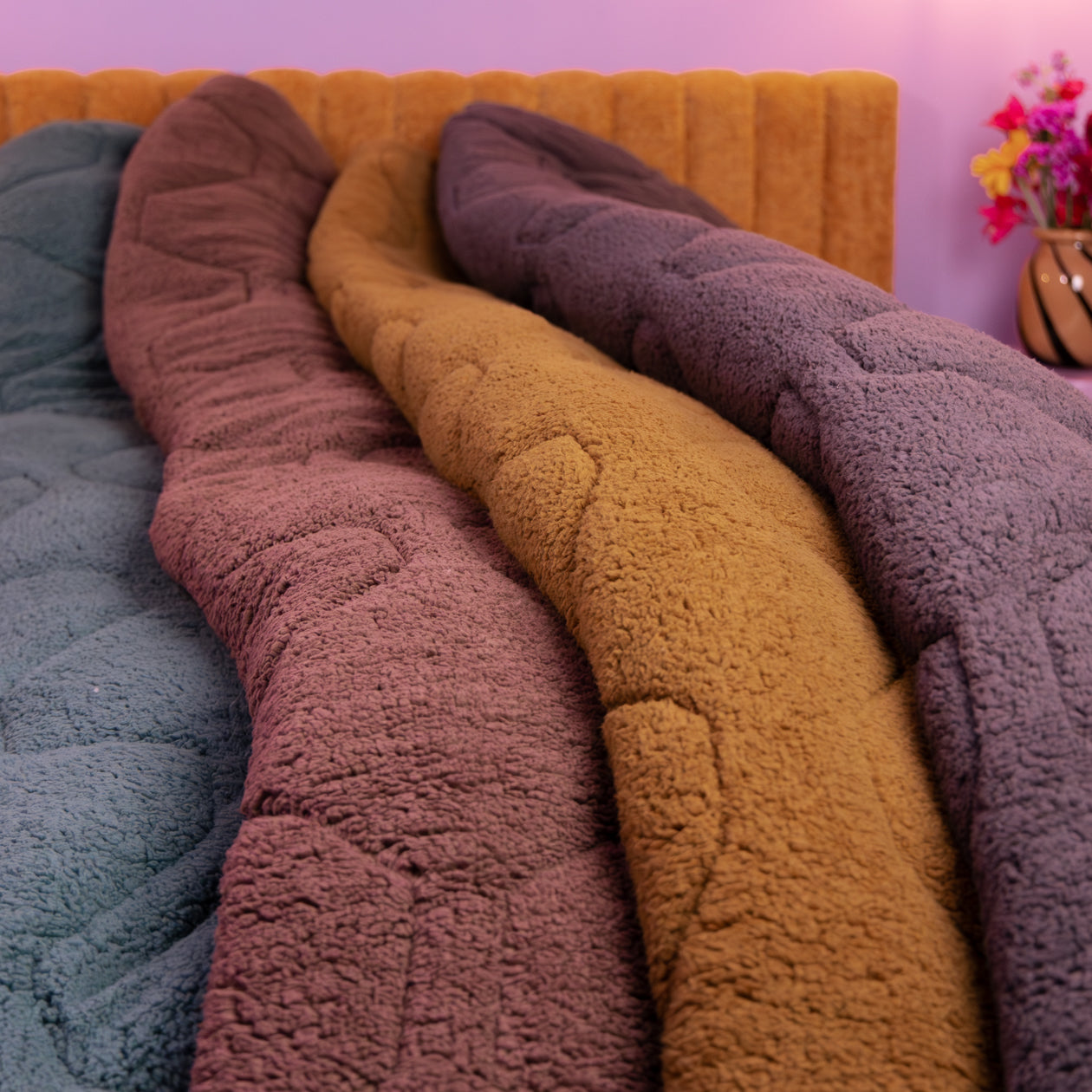 HappyBed Dekbed | Teddy Anthracite | Voor het hele jaar