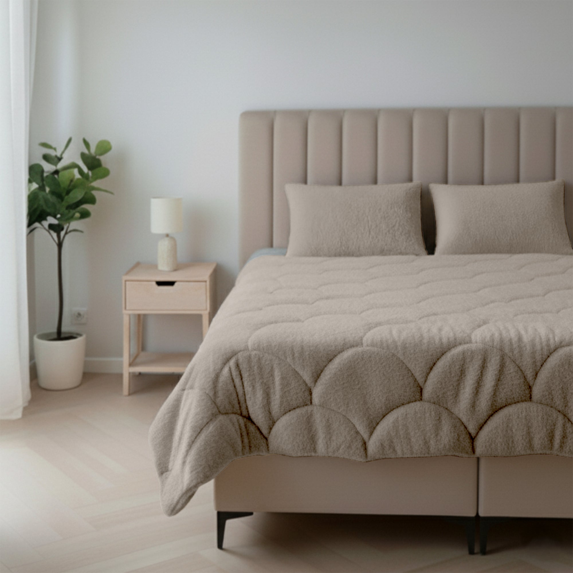 HappyBed Duvet | Teddy Taupe | For the whole year