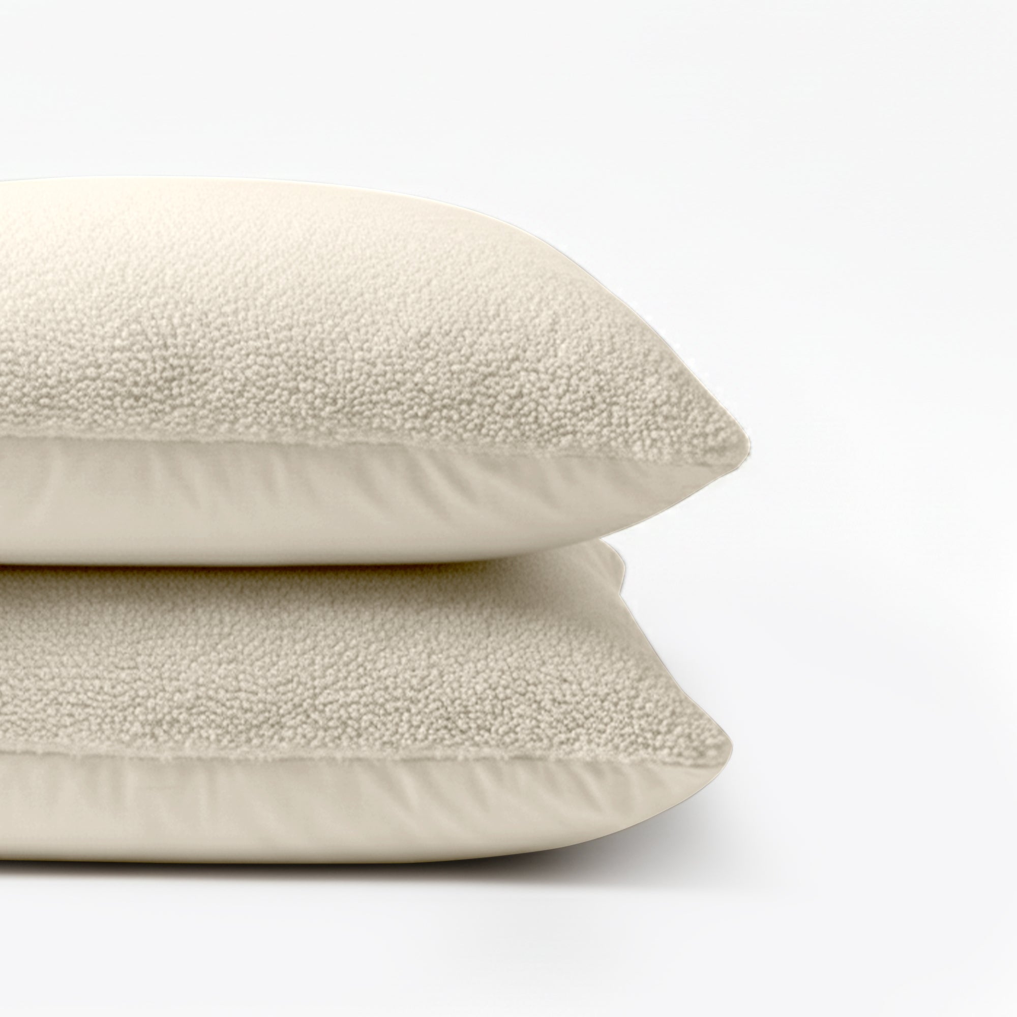 HappyBed Pillowcase | Teddy Cream White | Set of 2