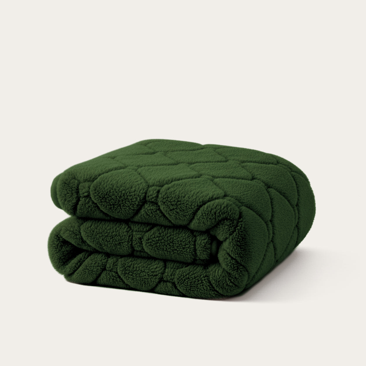 HappyBed Couette | Teddy peluche vert foncé | Pour toute l'année - SKU: 8717752116768