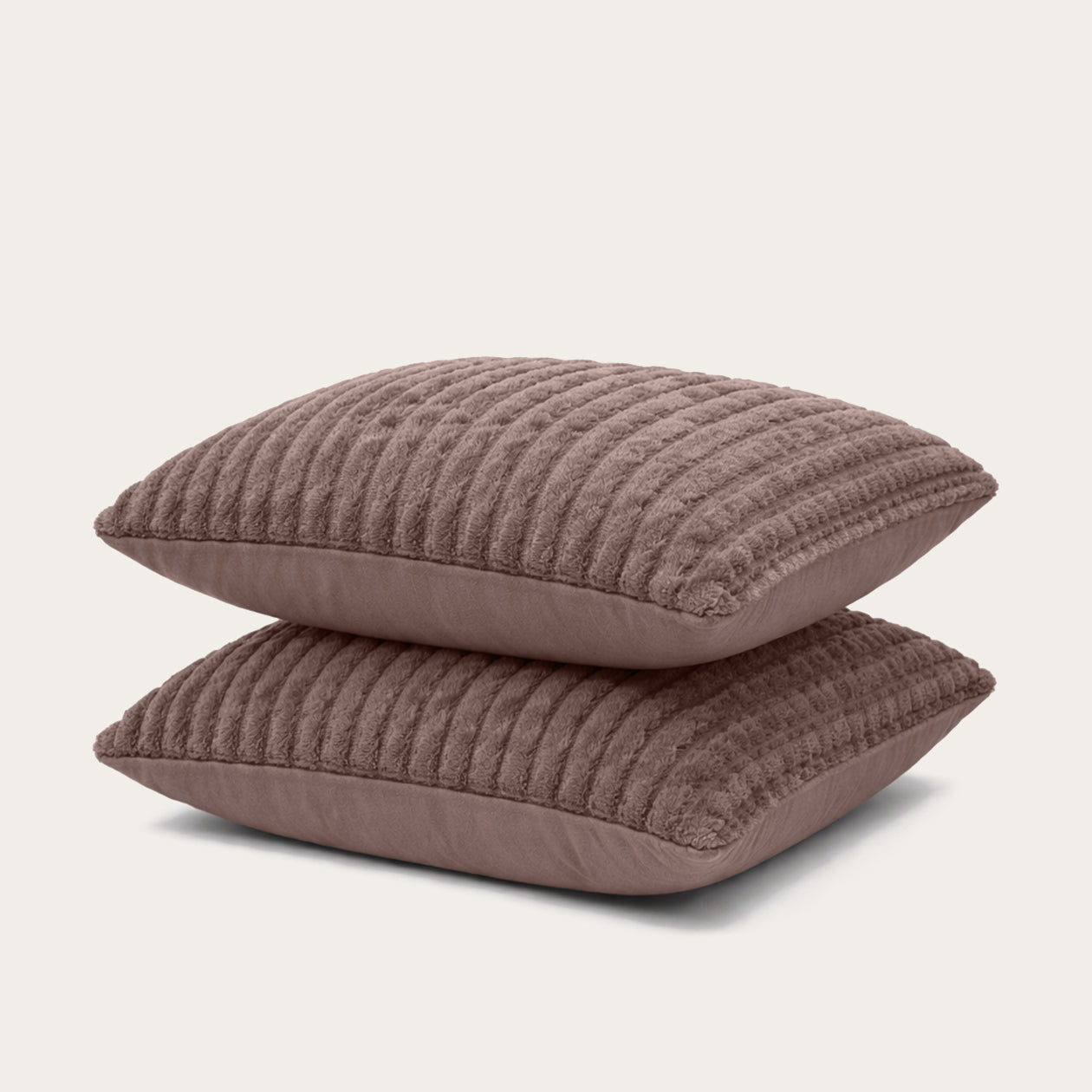 Funda de almohada HappyBed | Teddy Plush verde oscuro | Juego de 2