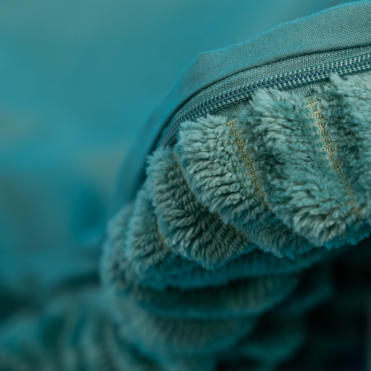 HappyBed Pillowcase | Teddy Plush Dark Green | Set of 2