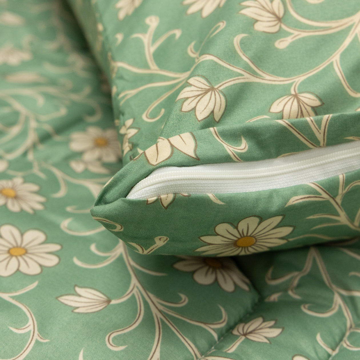 HappyBed Kissenbezug | Traditionelle Blumen | Set aus 2