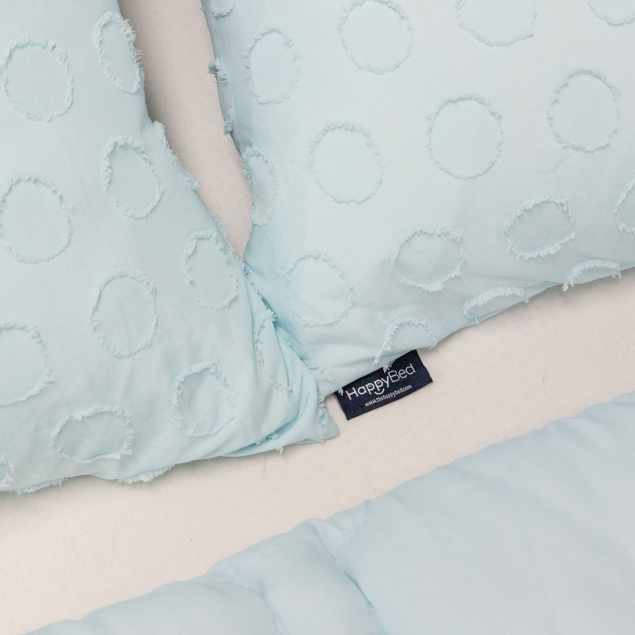 HappyBed Pillowcase | Tufted Ice Blue | Set of 2