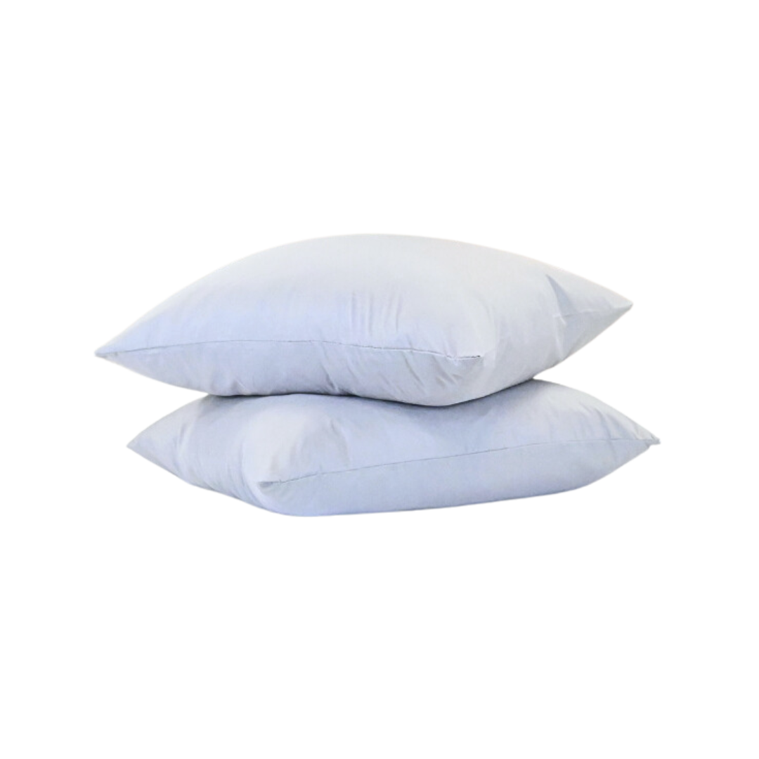 Grey microfibre pillowcase set of 2, 60x70cm, featuring soft, luxurious comfort with zipper closure.