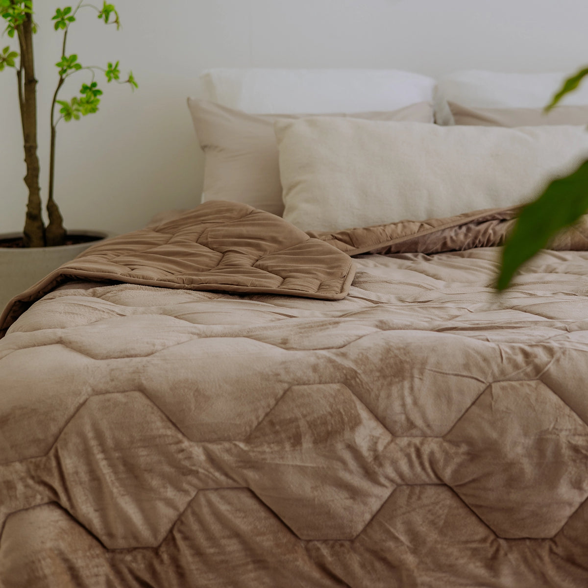 Wasbaar All Season Dekbed | Teddy | Velvet | Brown