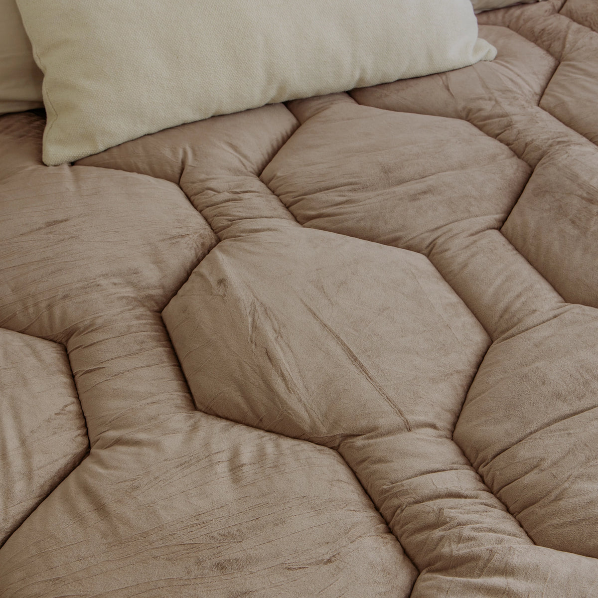 Drap housse pour surmatelas | Teddy Velvet | Brun
