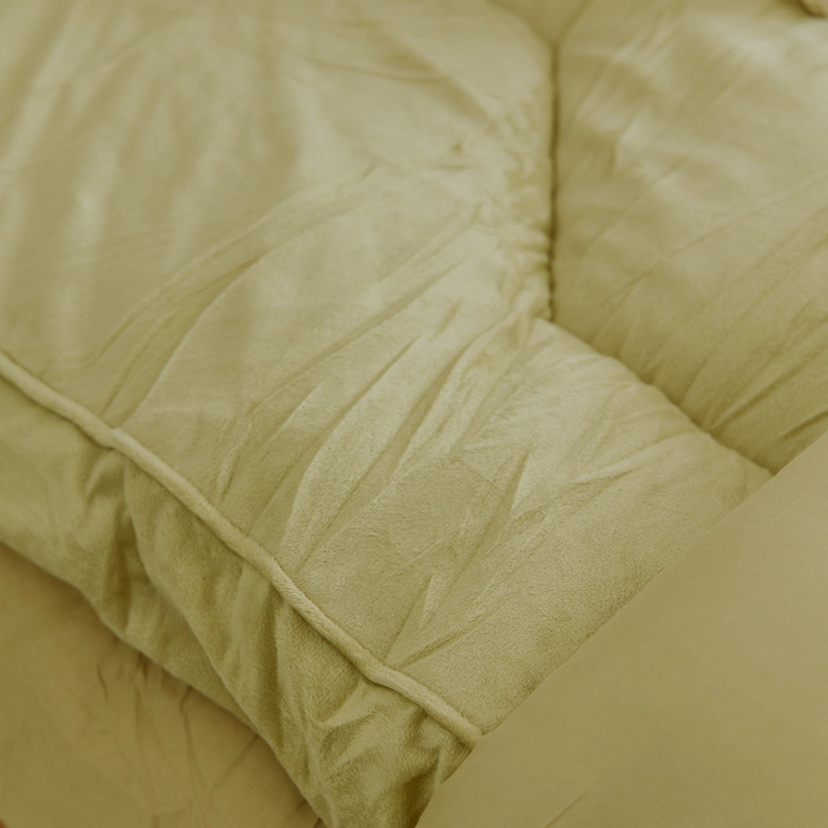 Drap housse pour surmatelas | Teddy Velvet | Vert sauge