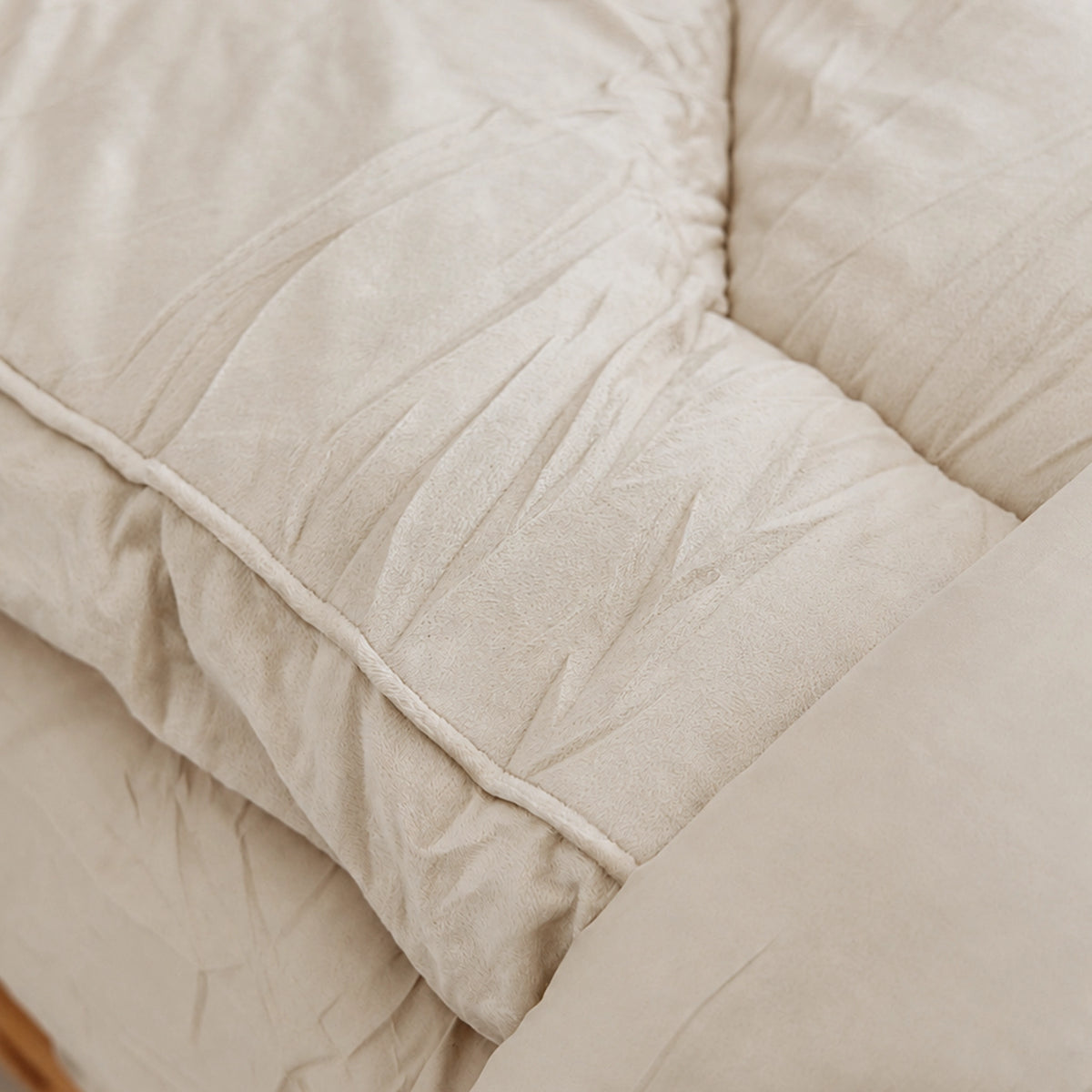 Drap housse pour surmatelas | Teddy Velvet | Taupe