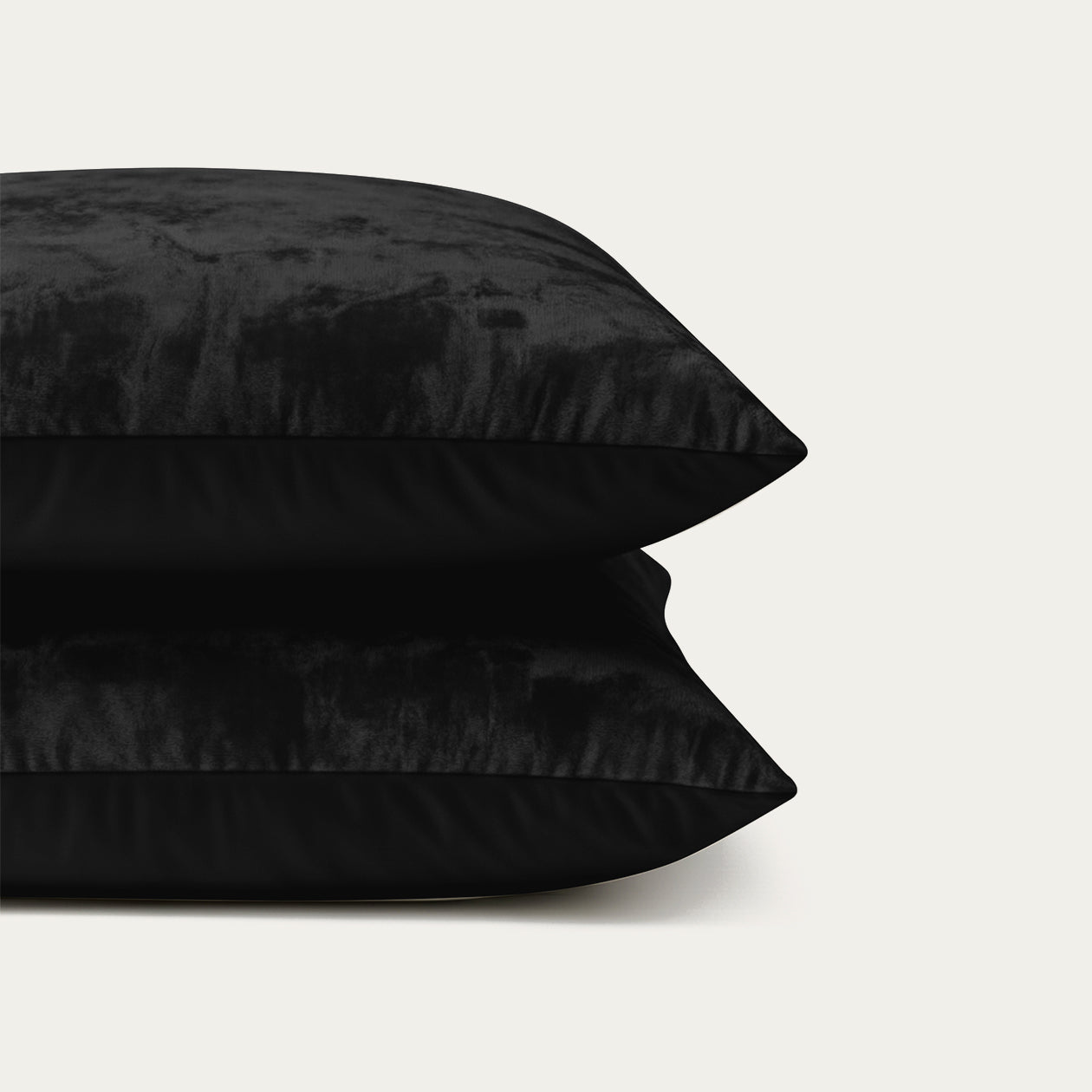 HappyBed Pillowcase | Teddy Velvet Black | Set of 2
