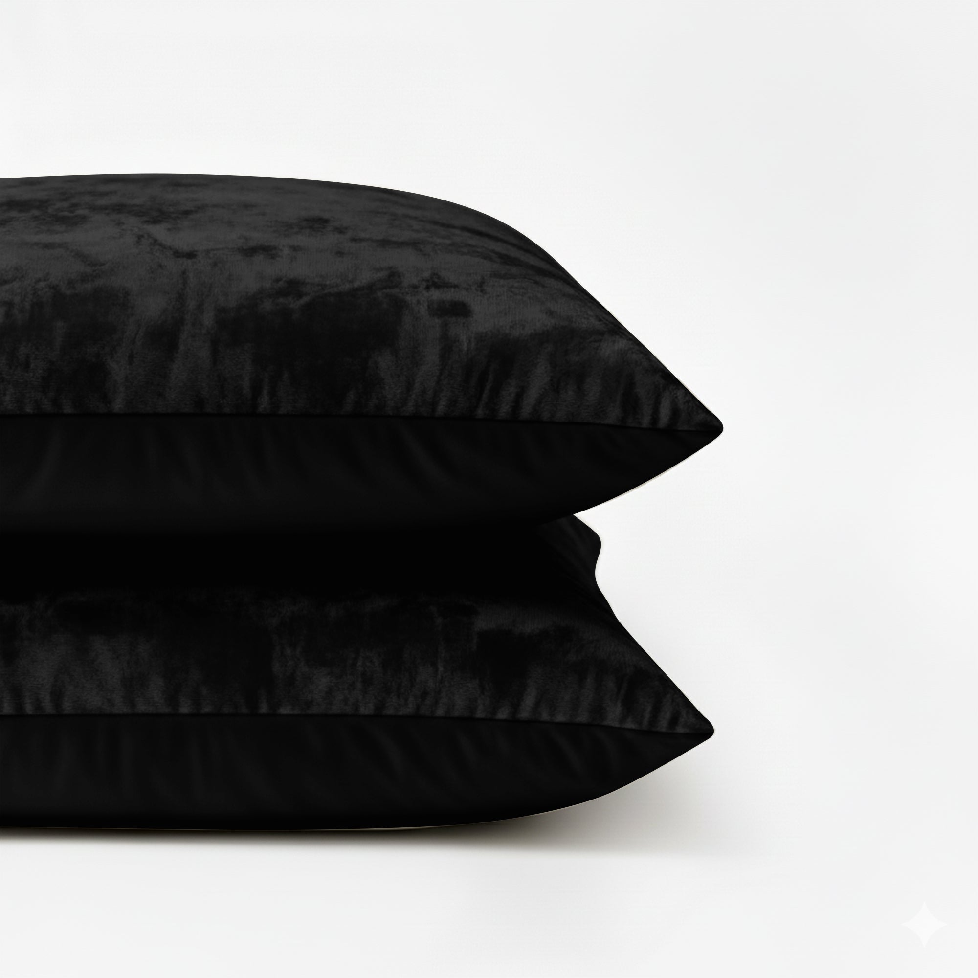 HappyBed | Velvet Black - Kissenbezug Set 2 Stück (Vorbestellung Versand am 6. November)