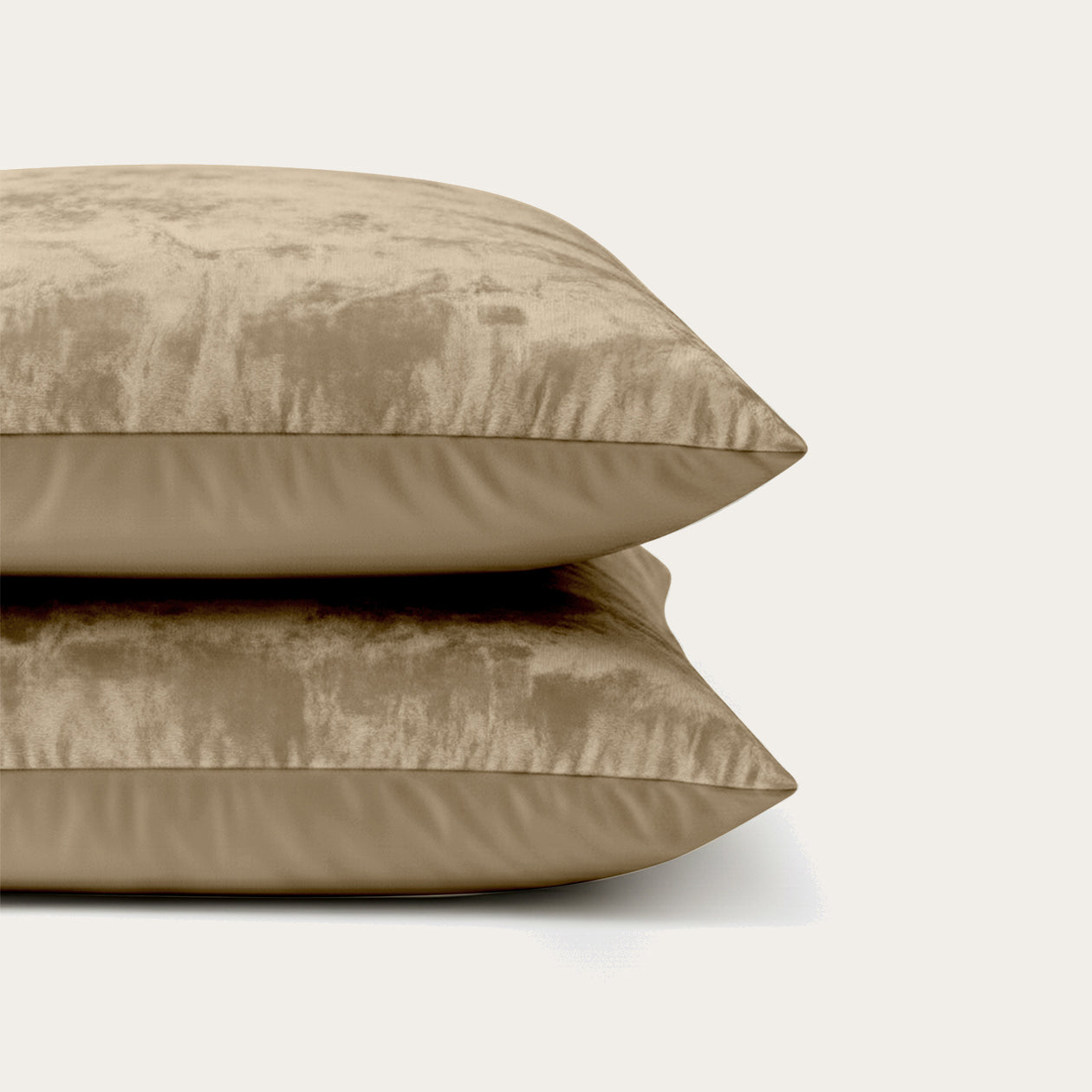 HappyBed Pillowcase | Teddy Velvet Taupe | Set of 2