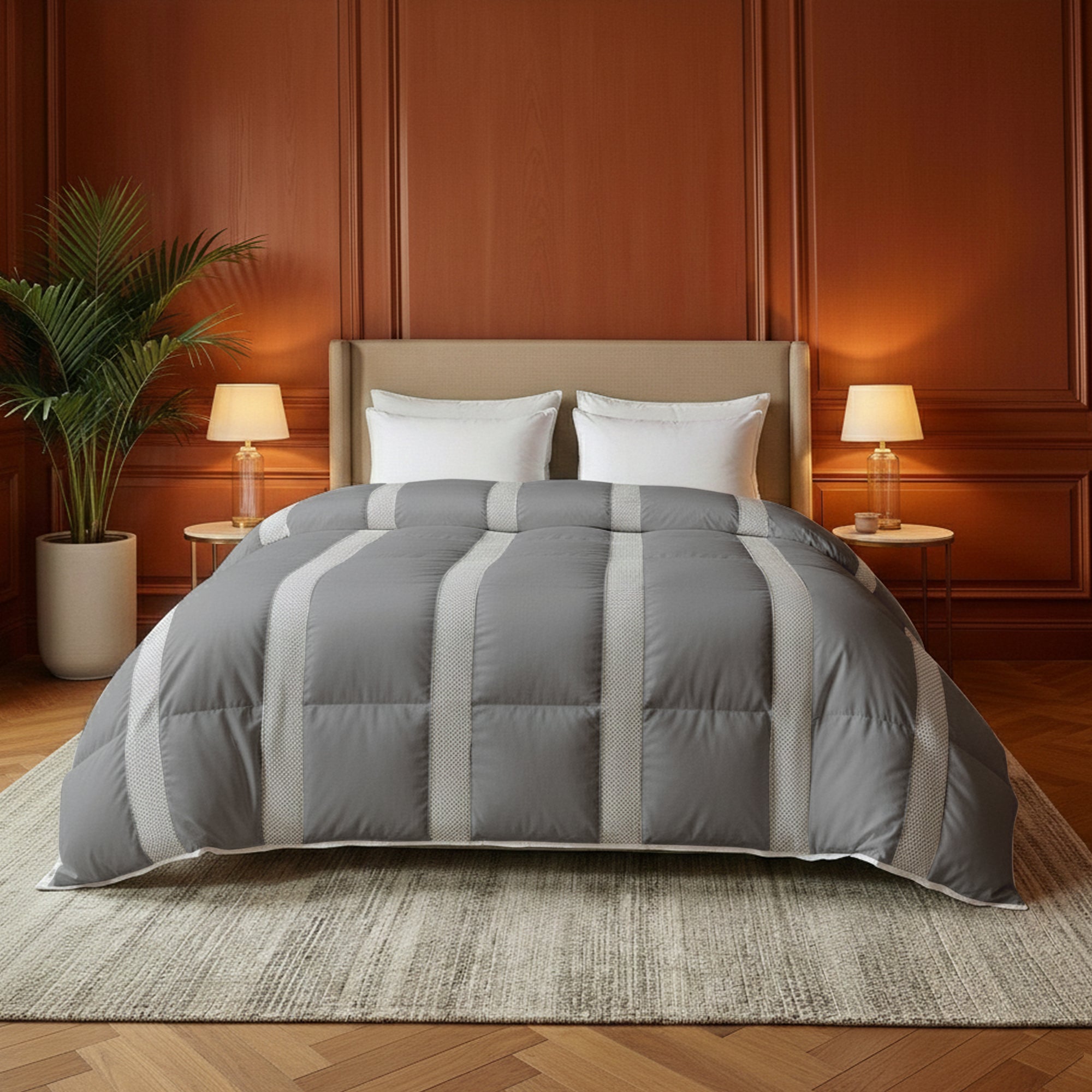 HappyBed waschbare Sommerdecke | Belüftung | Grau