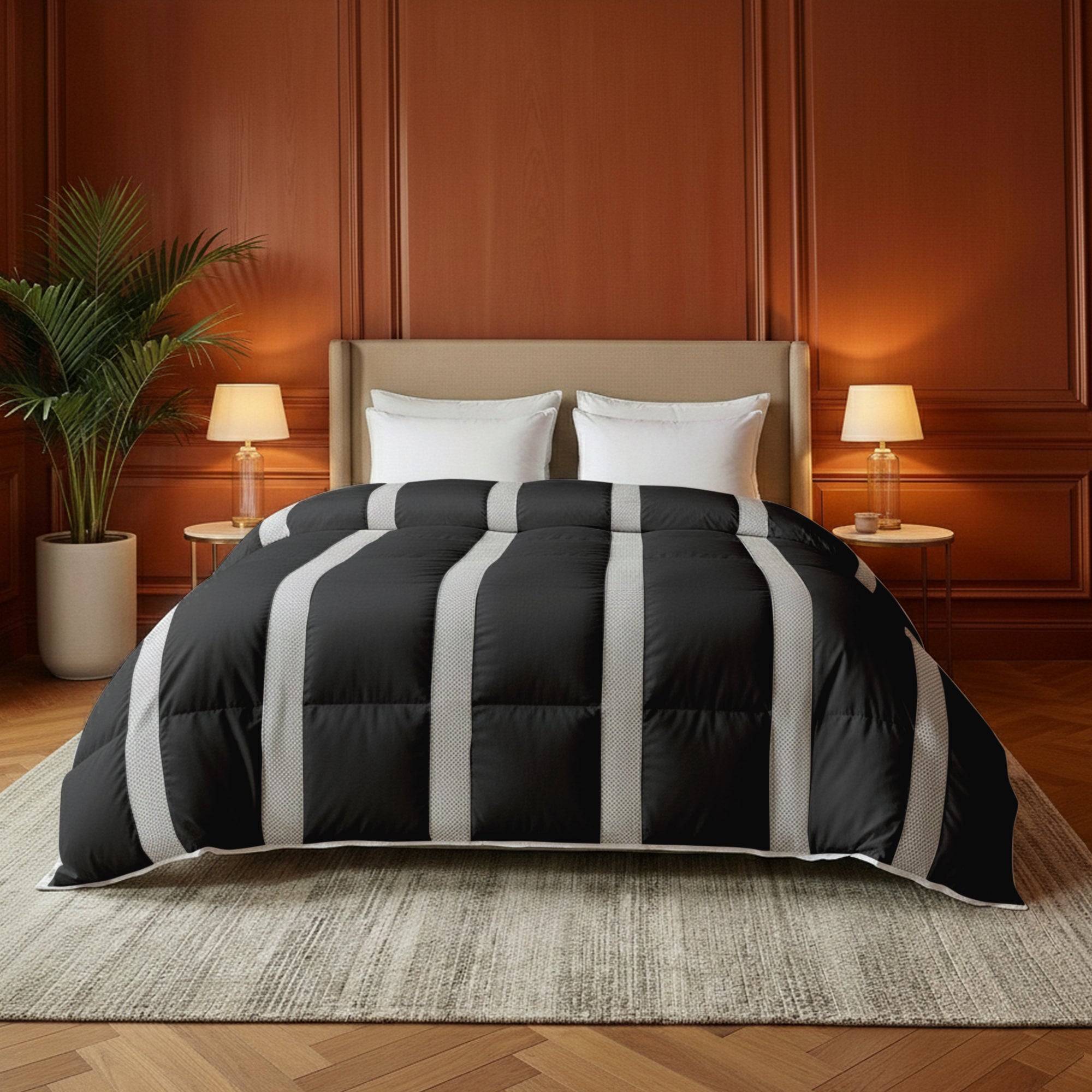HappyBed waschbare Sommerdecke | Belüftung | Schwarz