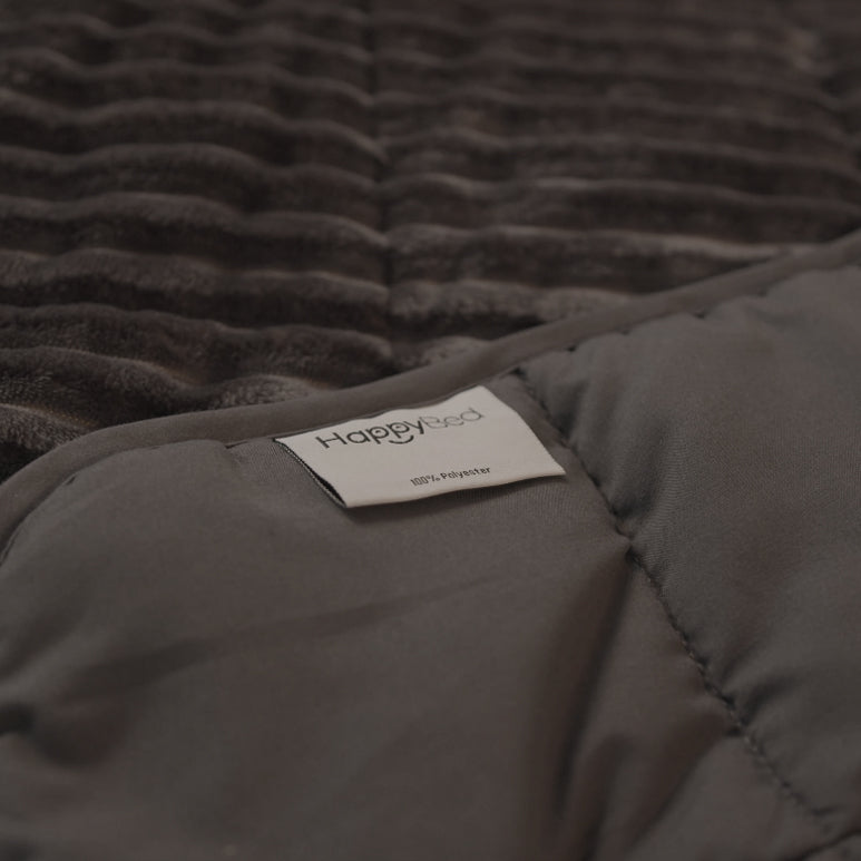 HappyBed Premium tyngdetæppe | Sort | 7 KG