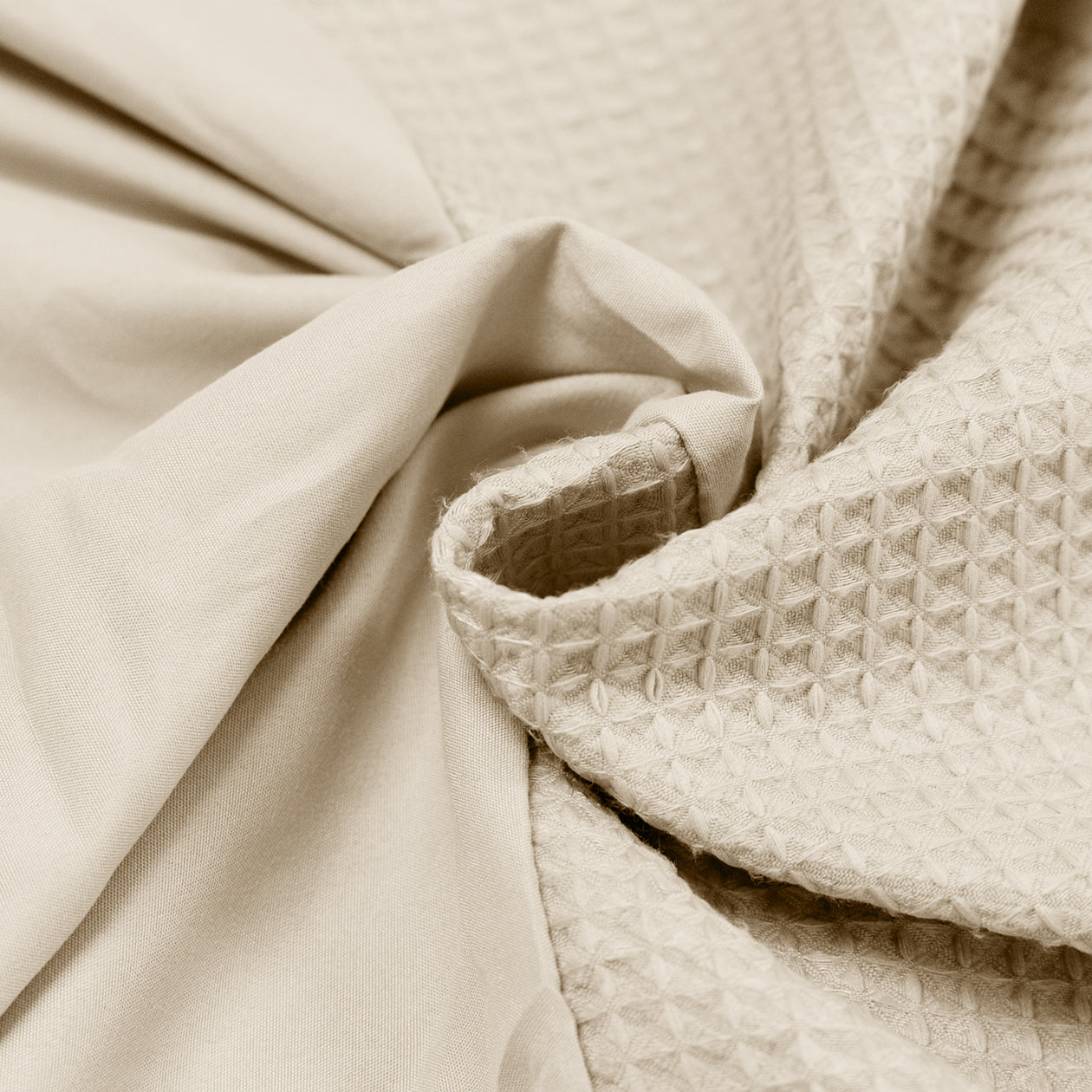 HappyBed Pillowcases | Waffle Sand | Set of 2