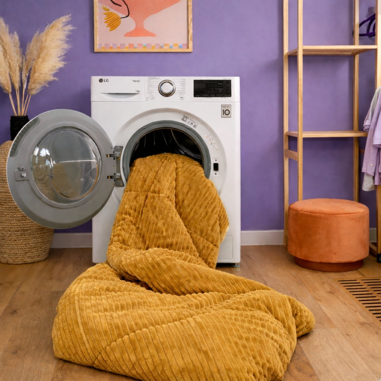 HappyBed Dekbed | Rib Bronze Brown Square | Voor het hele jaar