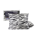 Zebra print microvezel kussensloop set van 2, 60x70cm, met rits, luxe en onderhoudsvriendelijk.