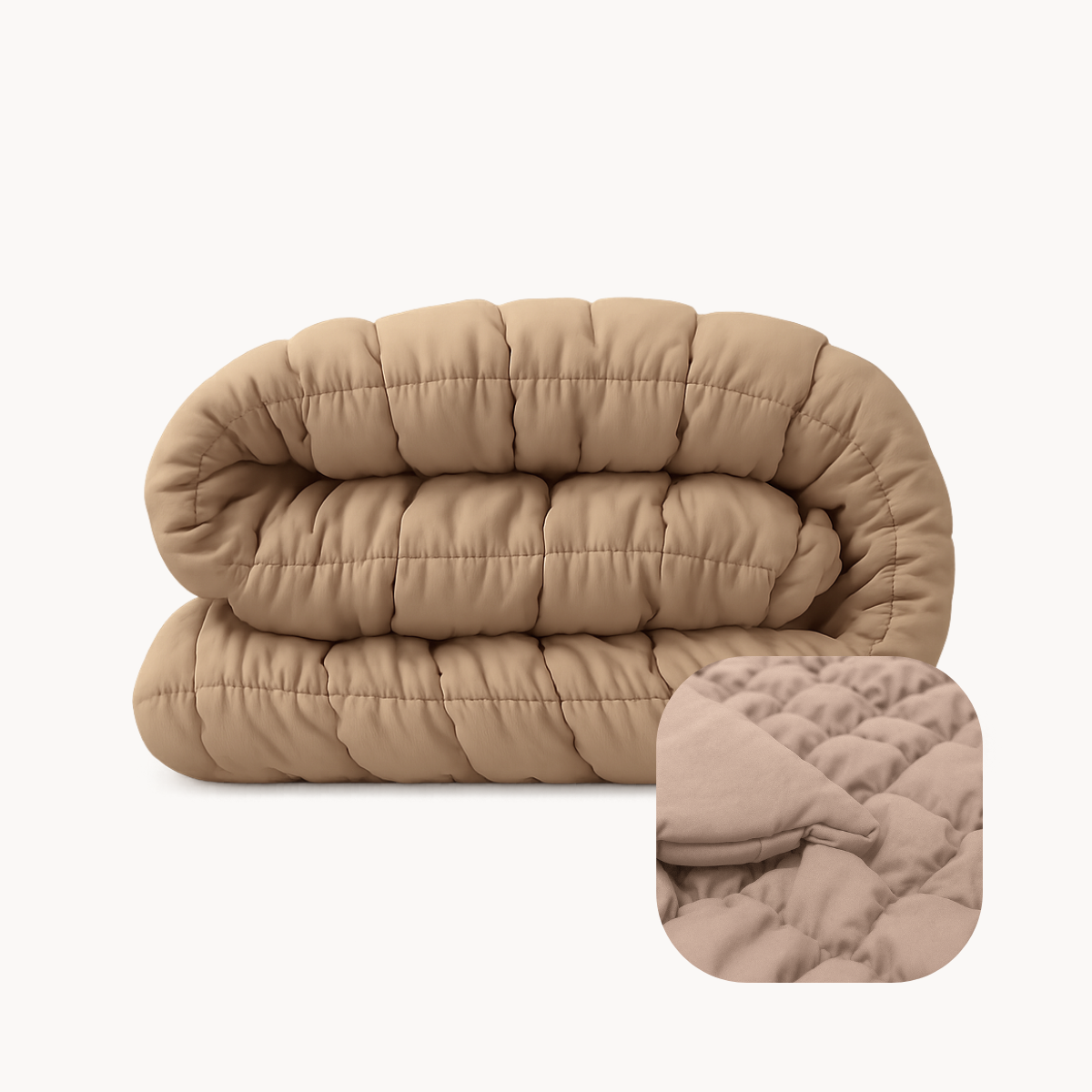 HappyBed Puffy Warm Taupe - Duvet for the whole year - SKU: 8717752110674