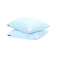 HappyBed Tufted kussensloop set van 2 in ice blue met zachte microvezel en hotelsluiting