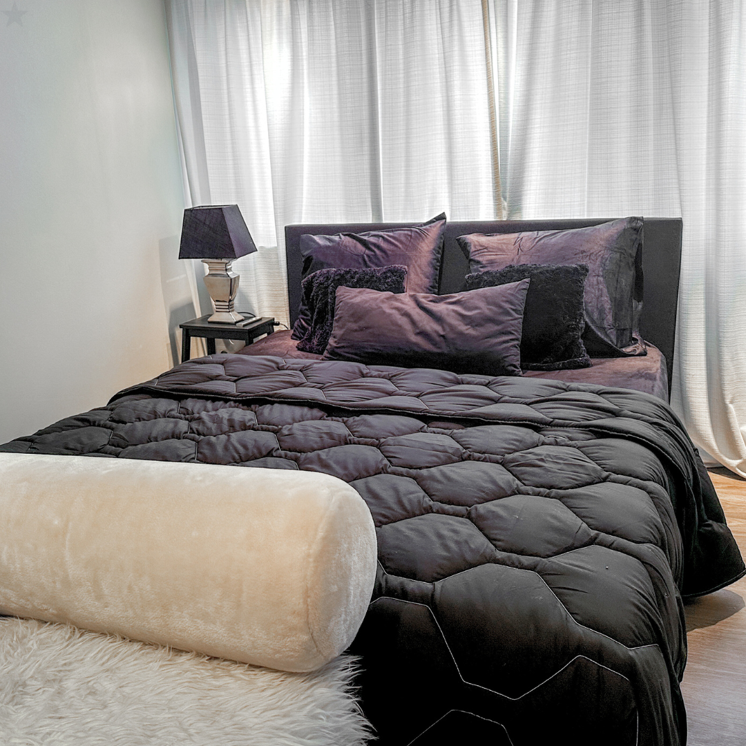 HappyBed Noir - Couette sans housse toutes saisons