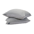 HappyBed Mousseline kussensloop set van 2 taupe kleurige, zachte en lichte microvezel kussenslopen met hotelsluiting