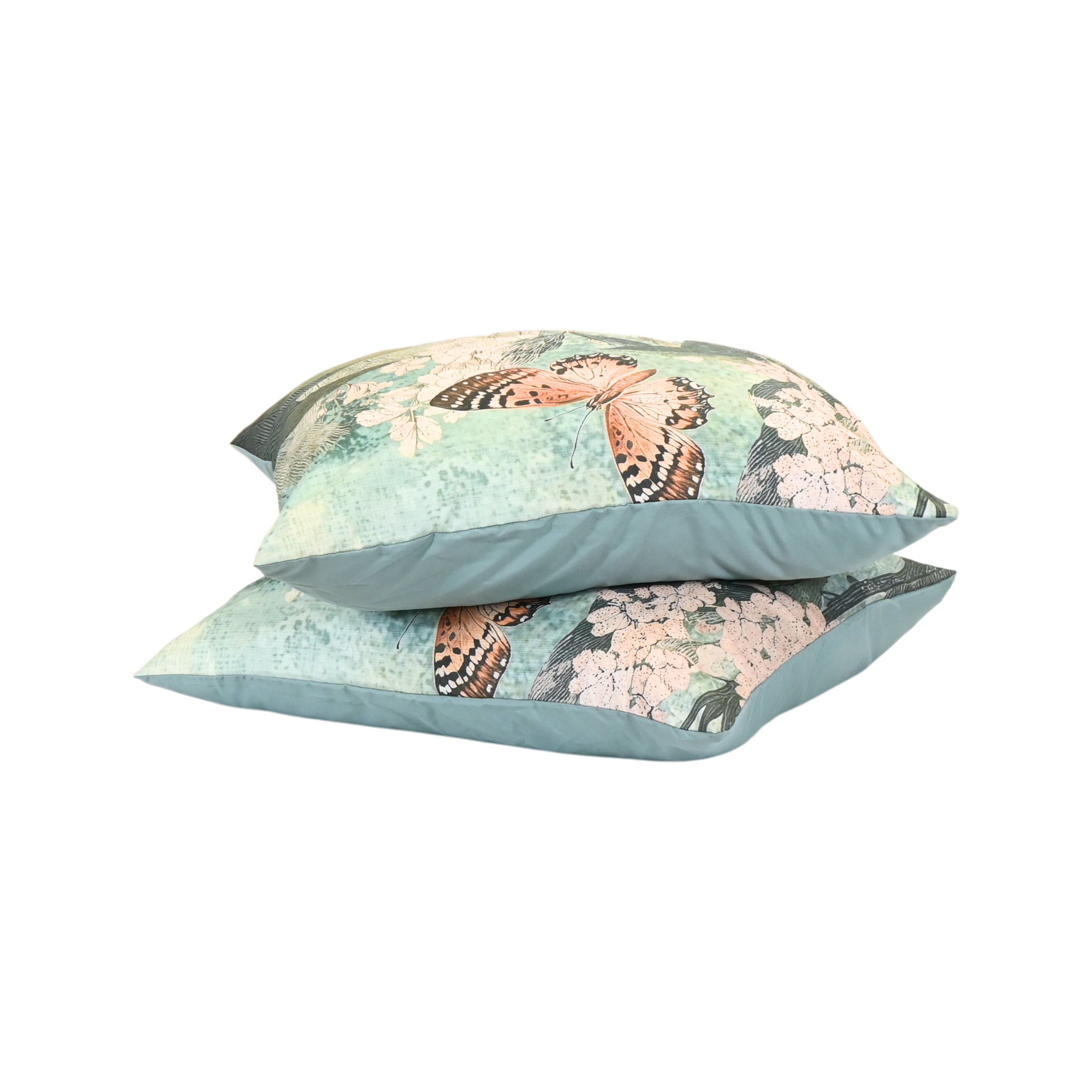 HappyBed Panter Bloom pillowcase set, 60x70cm, showcasing butterfly and floral design with zipper closure.