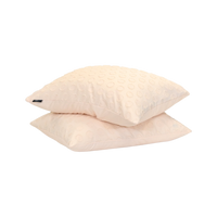 HappyBed tufted kussensloop set van 2 stuks in zachte perzikkleur met hotelsluiting