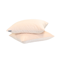 HappyBed Corduroy soft peach pillowcase set of two, luxurious comfort with easy hotel closure.