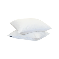 HappyBed Corduroy frosty white pillowcase set of 2, premium soft cotton, featuring hotel closure for secure fit.